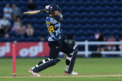 030726 - Glamorgan v Warwickshire Bears - Vitality Blast Men - Sean Dickson of Glamorgan batting