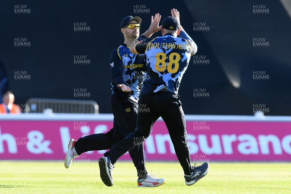 030726 - Glamorgan v Warwickshire Bears - Vitality Blast Men - Sean Dickson of Glamorgan catches the ball to dismiss Beau Webster of Warwickshire Bears