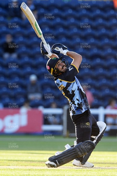 030726 - Glamorgan v Warwickshire Bears - Vitality Blast Men - Kiran Carlson of Glamorgan batting