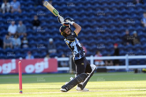030726 - Glamorgan v Warwickshire Bears - Vitality Blast Men - Kiran Carlson of Glamorgan batting
