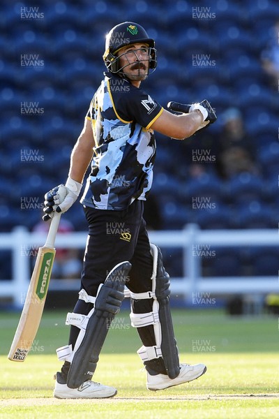 030726 - Glamorgan v Warwickshire Bears - Vitality Blast Men - Kiran Carlson of Glamorgan batting
