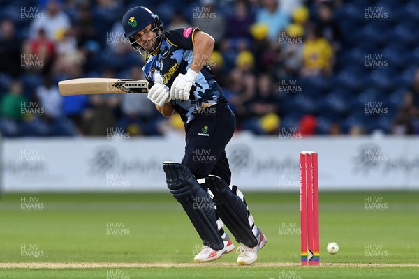 030726 - Glamorgan v Warwickshire Bears - Vitality Blast Men - Sean Dickson of Glamorgan batting