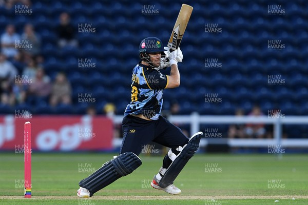 030726 - Glamorgan v Warwickshire Bears - Vitality Blast Men - Sean Dickson of Glamorgan batting