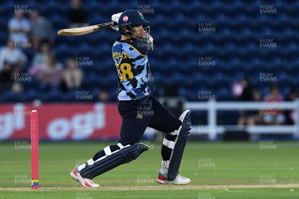 030726 - Glamorgan v Warwickshire Bears - Vitality Blast Men - Sean Dickson of Glamorgan batting