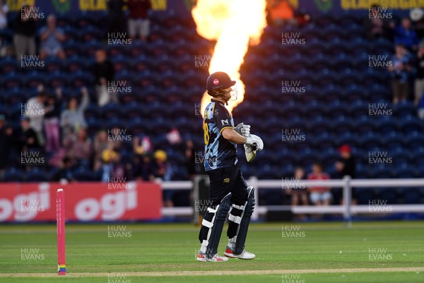 030726 - Glamorgan v Warwickshire Bears - Vitality Blast Men - Sean Dickson of Glamorgan celebrates after winning the game
