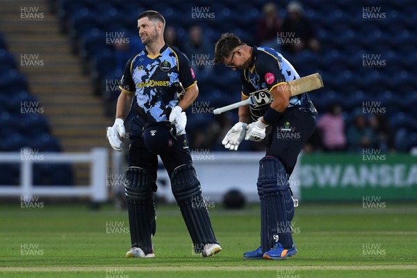 030726 - Glamorgan v Warwickshire Bears - Vitality Blast Men - Sean Dickson of Glamorgan celebrates after winning the game