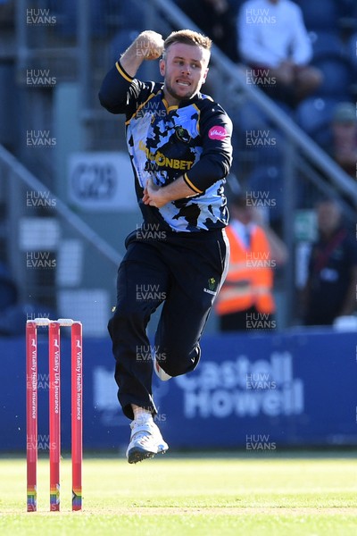 030726 - Glamorgan v Warwickshire Bears - Vitality Blast Men - Mason Crane of Glamorgan bowling