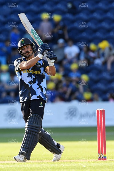 030726 - Glamorgan v Warwickshire Bears - Vitality Blast Men - Kiran Carlson of Glamorgan batting