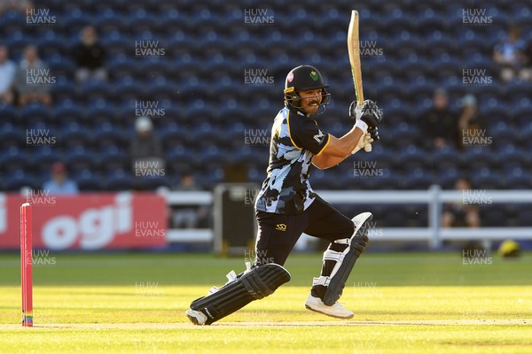 030726 - Glamorgan v Warwickshire Bears - Vitality Blast Men - Kiran Carlson of Glamorgan batting