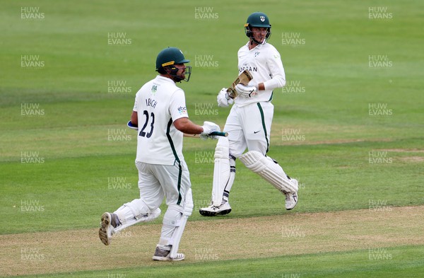 060922 - Glamorgan v Worcestershire - LV= County Championship, Division Two - Joe Leach and Gareth Roderick of Worcestershire