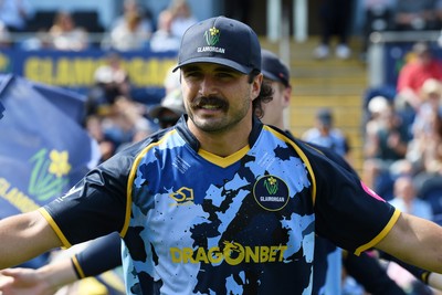 050726 - Glamorgan v Worcestershire Rapids - Vitality Blast Men - Kiran Carlson of Glamorgan runs out 