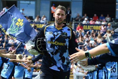 050726 - Glamorgan v Worcestershire Rapids - Vitality Blast Men - Chris Cooke of Glamorgan runs out