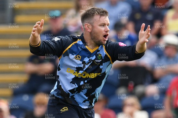 050726 - Glamorgan v Worcestershire Rapids - Vitality Blast Men - Mason Crane of Glamorgan bowling