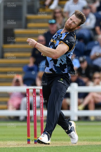 050726 - Glamorgan v Worcestershire Rapids - Vitality Blast Men - Jimmy Neesham of Glamorgan bowling
