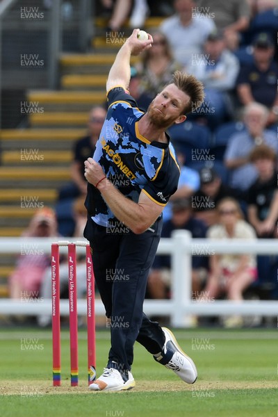 050726 - Glamorgan v Worcestershire Rapids - Vitality Blast Men - Jimmy Neesham of Glamorgan bowling