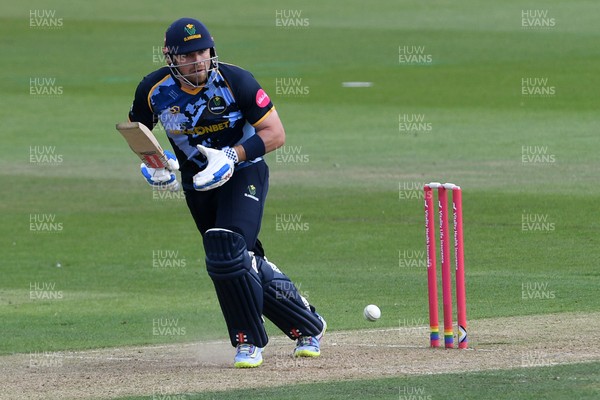 050726 - Glamorgan v Worcestershire Rapids - Vitality Blast Men - Dan Douthwaite of Glamorgan batting