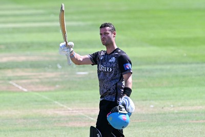 090826 - Glamorgan v Worcestershire Rapids - Metro Bank One Day Cup Men - Jake Libby of Worcestershire celebrates after getting his century