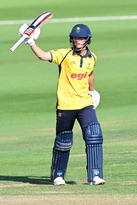 090826 - Glamorgan v Worcestershire Rapids - Metro Bank One Day Cup Men - Jack Hope-Bell of Glamorgan hits 50