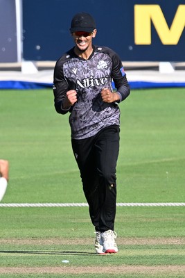 090826 - Glamorgan v Worcestershire Rapids - Metro Bank One Day Cup Men - Rehaan Edavalath of Worcestershire catches the ball to dismiss Dan Douthwaite of Glamorgan