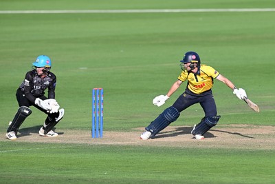 090826 - Glamorgan v Worcestershire Rapids - Metro Bank One Day Cup Men - Andy Gorvin of Glamorgan wins the game on the final ball