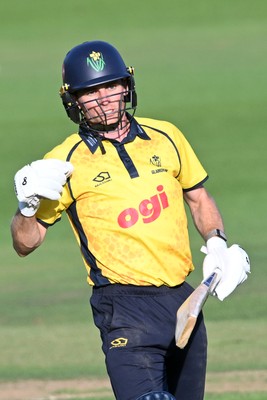 090826 - Glamorgan v Worcestershire Rapids - Metro Bank One Day Cup Men - Andy Gorvin of Glamorgan celebrates after winning the match on the final ball