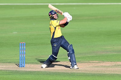 090826 - Glamorgan v Worcestershire Rapids - Metro Bank One Day Cup Men - Timm Van Der Gugten of Glamorgan batting