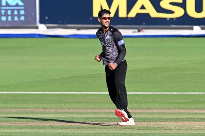 090826 - Glamorgan v Worcestershire Rapids - Metro Bank One Day Cup Men - Rehaan Edavalath of Worcestershire catches the ball to dismiss Timm Van Der Gugten of Glamorgan