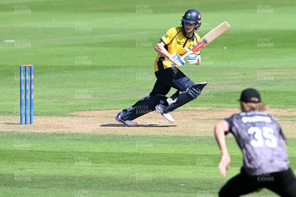 090826 - Glamorgan v Worcestershire Rapids - Metro Bank One Day Cup Men - Harry Wallace of Glamorgan batting