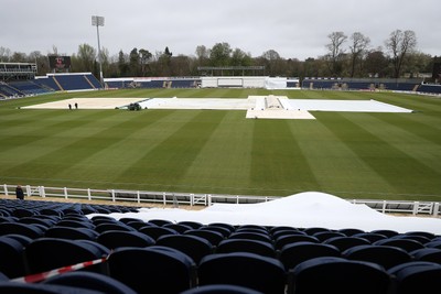 030426 - Glamorgan v Yorkshire - Rothesay County Championship Division One - Rain delays play at Sophia Gardens