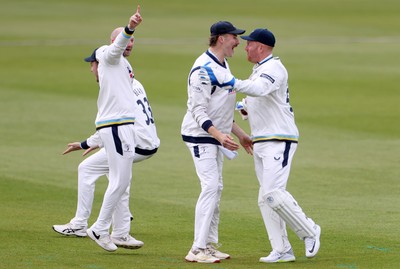 030426 - Glamorgan v Yorkshire - Rothesay County Championship Division One - Jonny Bairstow of Yorkshire celebrates catches the ball to dismiss Season Dickson of Glamorgan