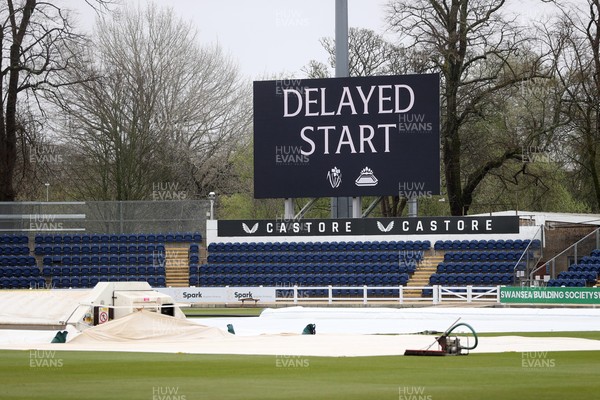 030426 - Glamorgan v Yorkshire - Rothesay County Championship Division One - Rain delays play at Sophia Gardens