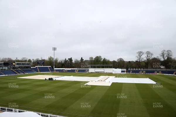 030426 - Glamorgan v Yorkshire - Rothesay County Championship Division One - Rain delays play at Sophia Gardens