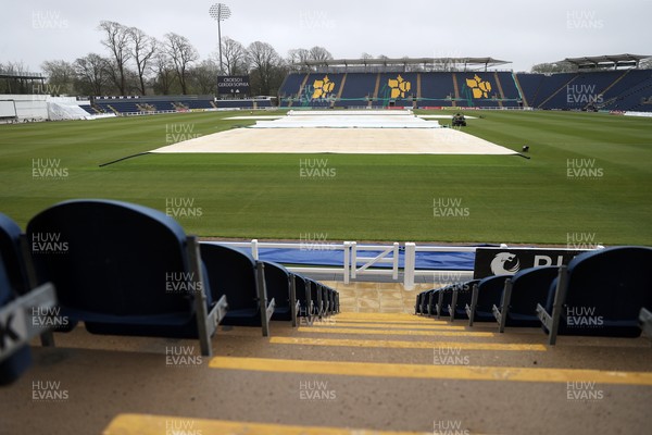 030426 - Glamorgan v Yorkshire - Rothesay County Championship Division One - Rain delays play at Sophia Gardens