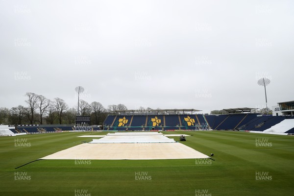 030426 - Glamorgan v Yorkshire - Rothesay County Championship Division One - Rain delays play at Sophia Gardens