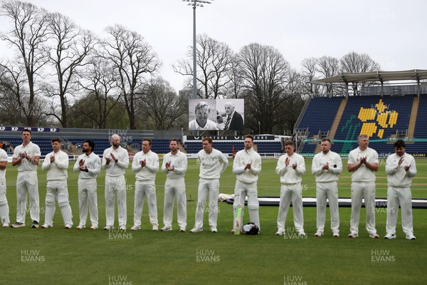 030426 - Glamorgan v Yorkshire - Rothesay County Championship Division One - Glamorgan and Yorkshire remember Hugh Morris and John Williams