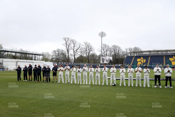 030426 - Glamorgan v Yorkshire - Rothesay County Championship Division One - Glamorgan and Yorkshire remember Hugh Morris and John Williams