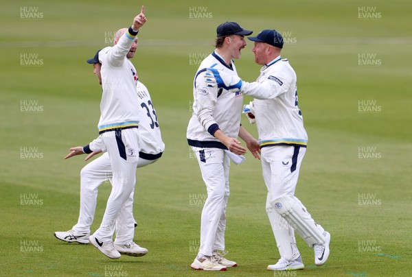 030426 - Glamorgan v Yorkshire - Rothesay County Championship Division One - Jonny Bairstow of Yorkshire celebrates catches the ball to dismiss Season Dickson of Glamorgan