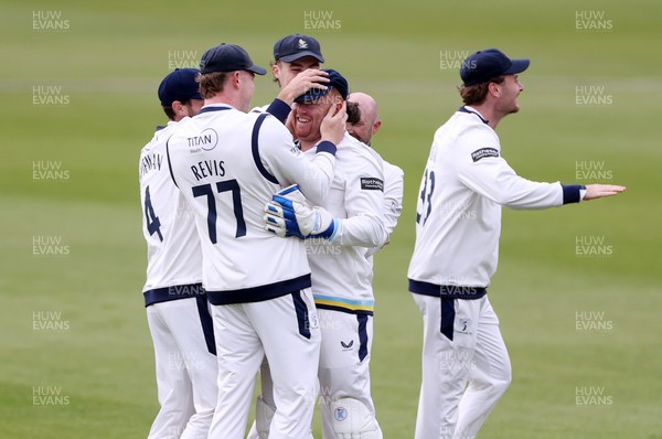 030426 - Glamorgan v Yorkshire - Rothesay County Championship Division One - Jonny Bairstow of Yorkshire celebrates catches the ball to dismiss Season Dickson of Glamorgan