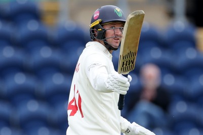 040426 - Glamorgan v Yorkshire - Rothesay County Championship Division One - Colin Ingram of Glamorgan celebrates scoring a century