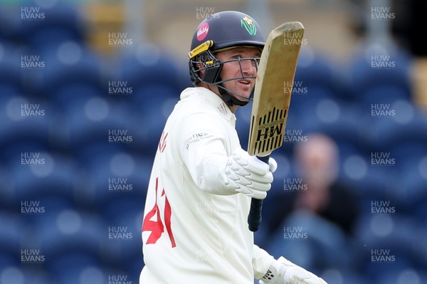 040426 - Glamorgan v Yorkshire - Rothesay County Championship Division One - Colin Ingram of Glamorgan celebrates scoring a century
