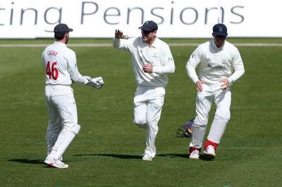 050426 - Glamorgan v Yorkshire - Rothesay County Championship Division One - Colin Ingram of Glamorgan catches the ball to dismiss Adam Lyth of Yorkshire