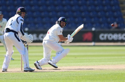 060426 - Glamorgan v Yorkshire, Rothesay County Championship, Division One - Kiran Carlson of Glamorgan  plays a shot