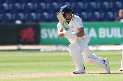 060426 - Glamorgan v Yorkshire, Rothesay County Championship, Division One - Kiran Carlson of Glamorgan  plays a shot