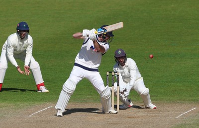060426 - Glamorgan v Yorkshire, Rothesay County Championship, Division One - Finlay Bean of Yorkshire plays a shot off the bowling of Ben Kellaway of Glamorgan