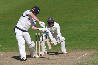 060426 - Glamorgan v Yorkshire, Rothesay County Championship, Division One - Finlay Bean of Yorkshire plays a shot off the bowling of Ben Kellaway of Glamorgan