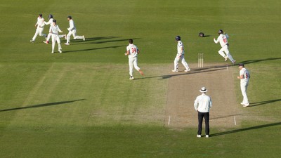 060426 - Glamorgan v Yorkshire, Rothesay County Championship, Division One - Colin Ingram of Glamorgan catches Dom Bess of Yorkshire