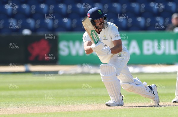 060426 - Glamorgan v Yorkshire, Rothesay County Championship, Division One - Kiran Carlson of Glamorgan  plays a shot