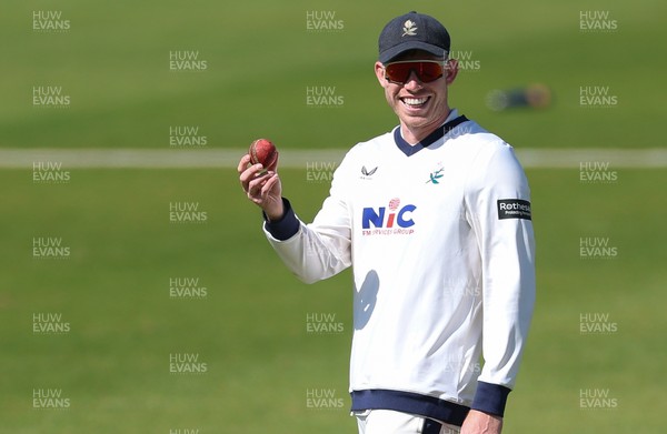 060426 - Glamorgan v Yorkshire, Rothesay County Championship, Division One - Matthew Revis of Yorkshire is all smiles after he catches Colin Ingram of Glamorgan