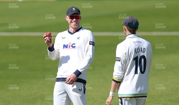 060426 - Glamorgan v Yorkshire, Rothesay County Championship, Division One - Matthew Revis of Yorkshire is all smiles after he catches Colin Ingram of Glamorgan