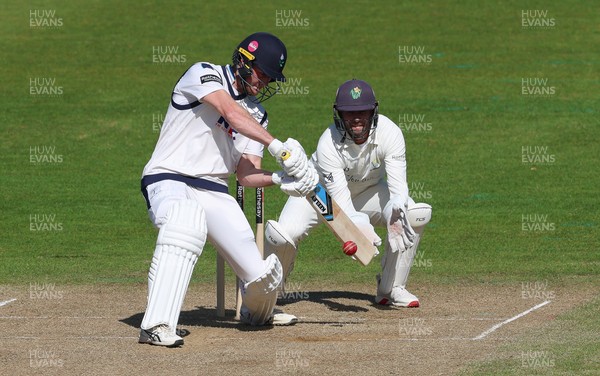 060426 - Glamorgan v Yorkshire, Rothesay County Championship, Division One - Finlay Bean of Yorkshire plays a shot off the bowling of Ben Kellaway of Glamorgan